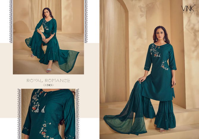 Vink Violin Vol 2 Function Wear Wholesale Designer Sharara Suits
